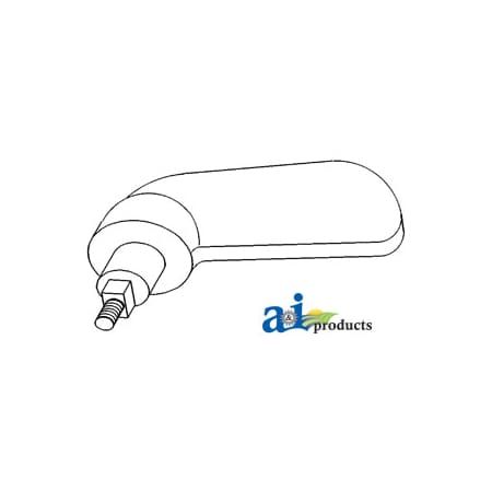 A & I Products Handle, Hood 4" x4" x1" A-962148M91